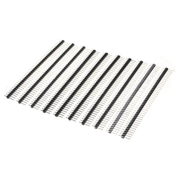 10 Pcs 40 Pin 2.54mm Single Row Male Pin Header Strip