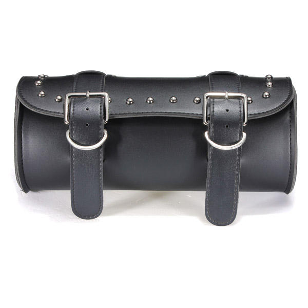 Motorcycle Scooter Tool Bag Saddle Bag Leather Storage Black