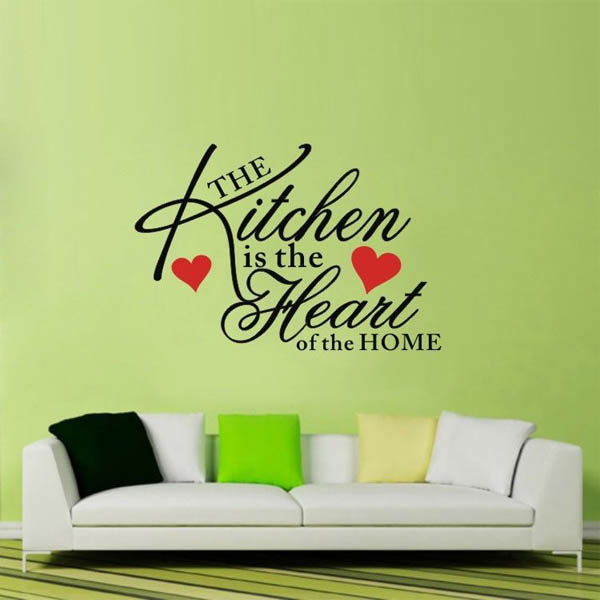 Large Decor Removable Kitchen Heart Home Wall Sticker Decal