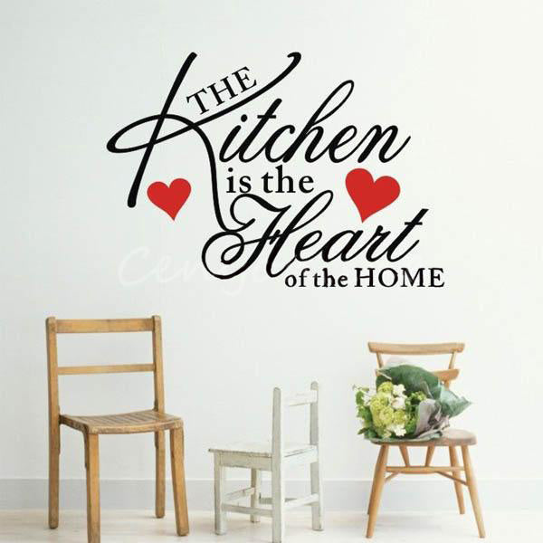 Large Decor Removable Kitchen Heart Home Wall Sticker Decal