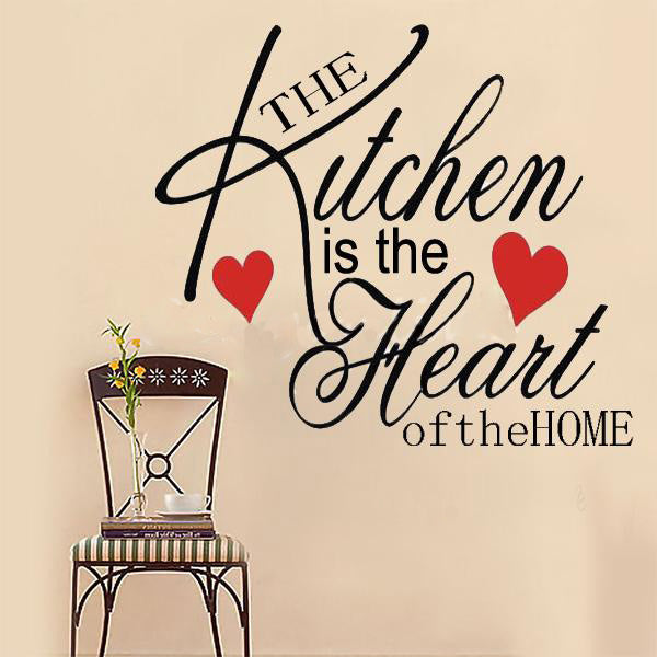 Large Decor Removable Kitchen Heart Home Wall Sticker Decal