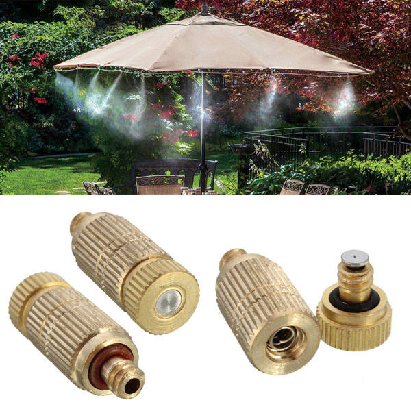 3/16 Inch Garden Irrigation Brass Misting Spray Nozzle Cooling Humidification Lawn Sprinkler