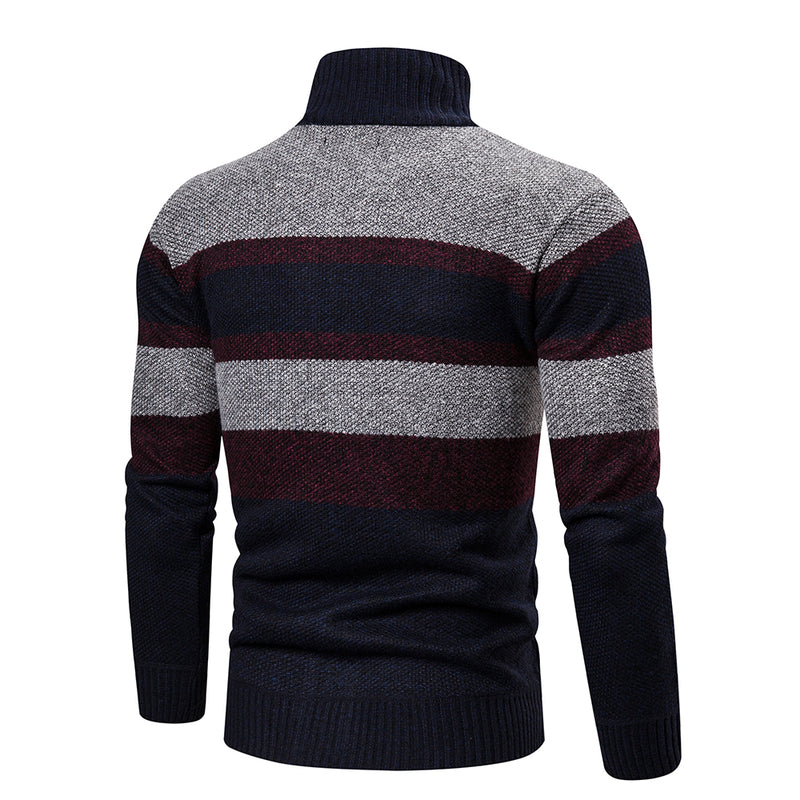 Mens Winter Knitted Cardigan Stand Collar Coat Sweater Knitwear Thick Jacket Cardigan Outwear