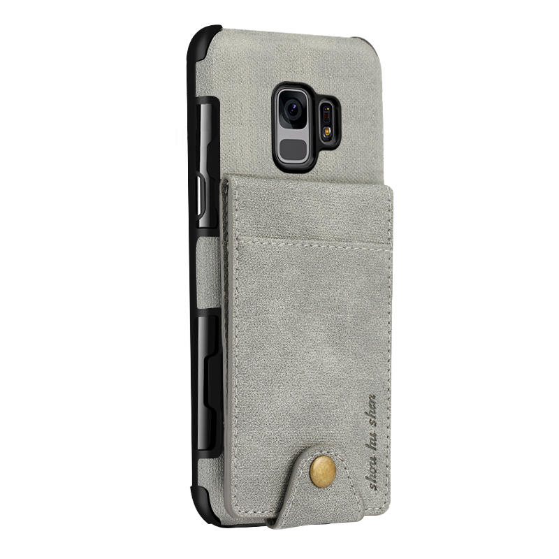 SHS Linen Pattern Multi-card Slot Protective Case for Samsung Galaxy S9