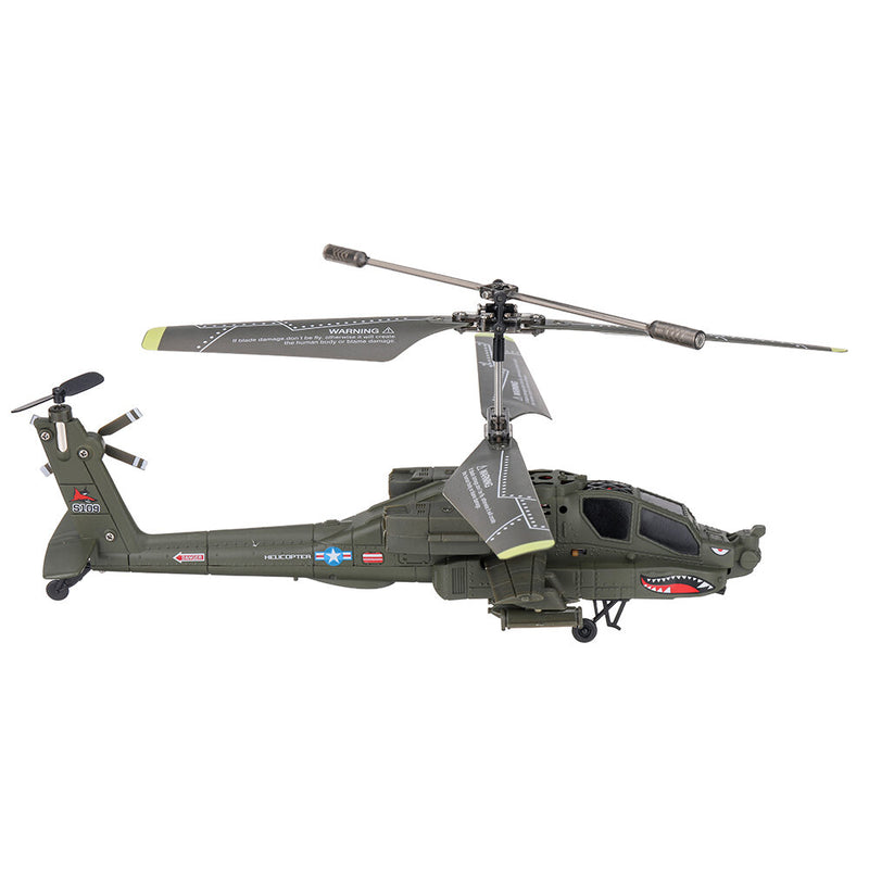 SYMA S109G 3.5CH Beast RC Helicopter RTF AH-64 Military Model Kids Toy