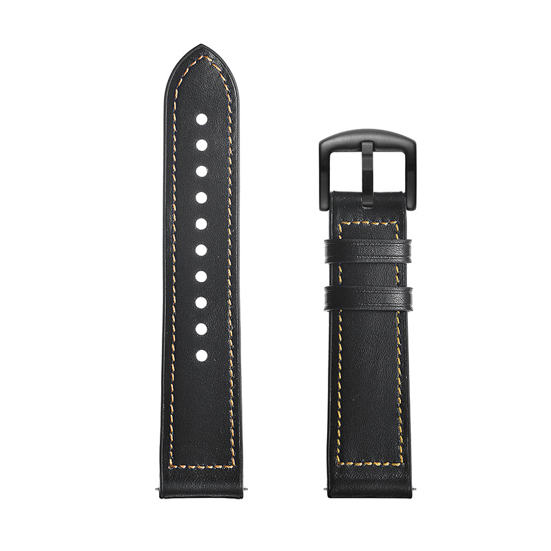 One Side Cowhide One Side Silica gel Watch Band for Huawei Watch GT / Honor Magic