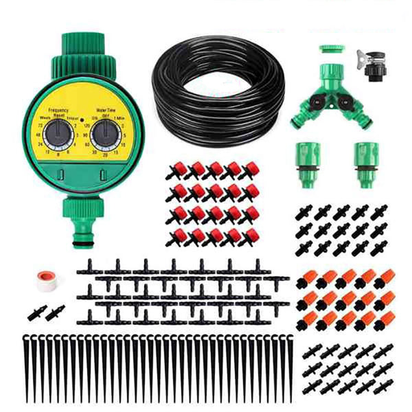 40m DIY Garden Water Irrigation Flowering With Timer Outdoor Cooling Greenhouse Planting Dripping System