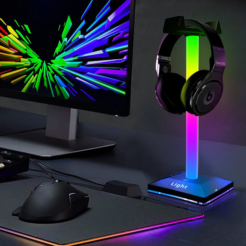 Smart RGB Headphone Stand Touch Desk Light Headset Display Stand Gaming Desktop Ambient Light APP Control