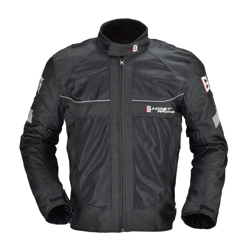 GHOST RACING Motorcycle Jacket Summer Men Moto Motocross Jacket Moto Protective Gear Breathable Mesh Reflective Jacket