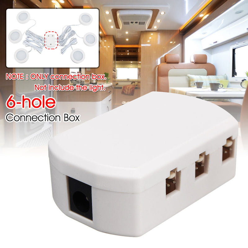 LED Light Connection Box Block Terminal Two Sides with 3 Holes for Cabinet Lamp Downlight Spotlight