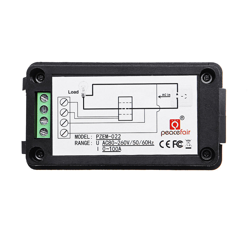 PZEM-022 Open and Close CT 100A AC Digital Display Power Monitor Meter Voltmeter Ammeter Frequency