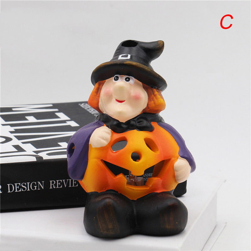 LED Halloween Witch Pumpkin Party Holiday Light Decor Home Desk Lamp Ornament