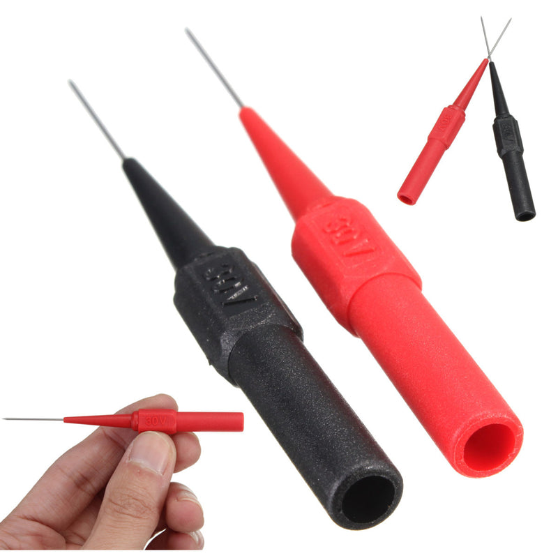 DANIU Insulation Piercing Needle Non-destructive Multimeter Test Probes Red/Black