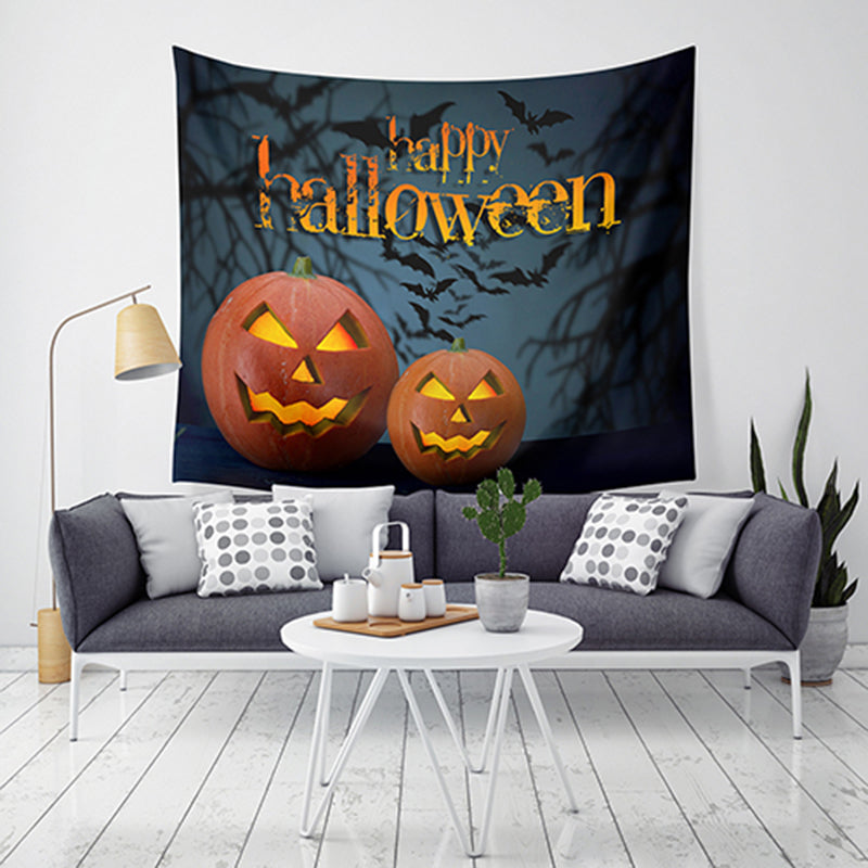 LWG5 Halloween Tapestry Pumpkin Print Hanging Tapestry Wall Art Home Decor Halloween Decorations For Home