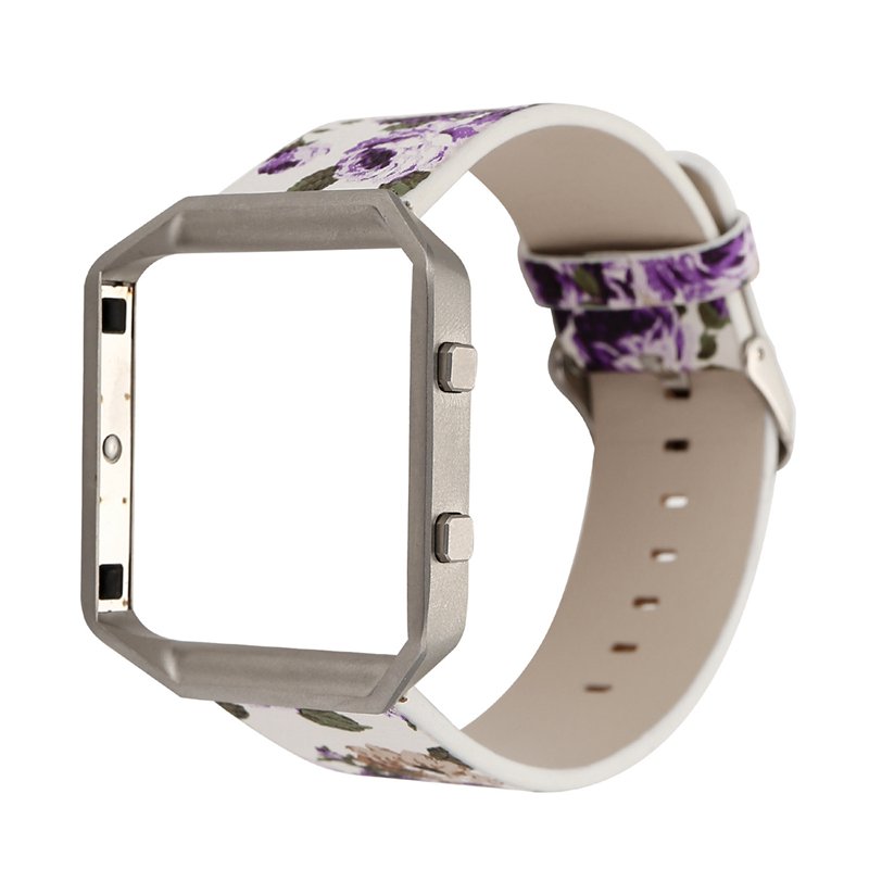 Kidston Floral PU Leather Strap Sport Band Loop With Frame For Fitbit Blaze Tracker