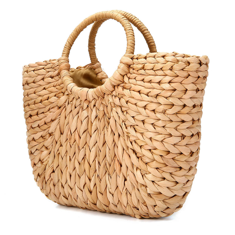 JOSEKO Straw Bag Women Summer Rattan Bag Handmade Woven Circle Bohemia Beach Handbag