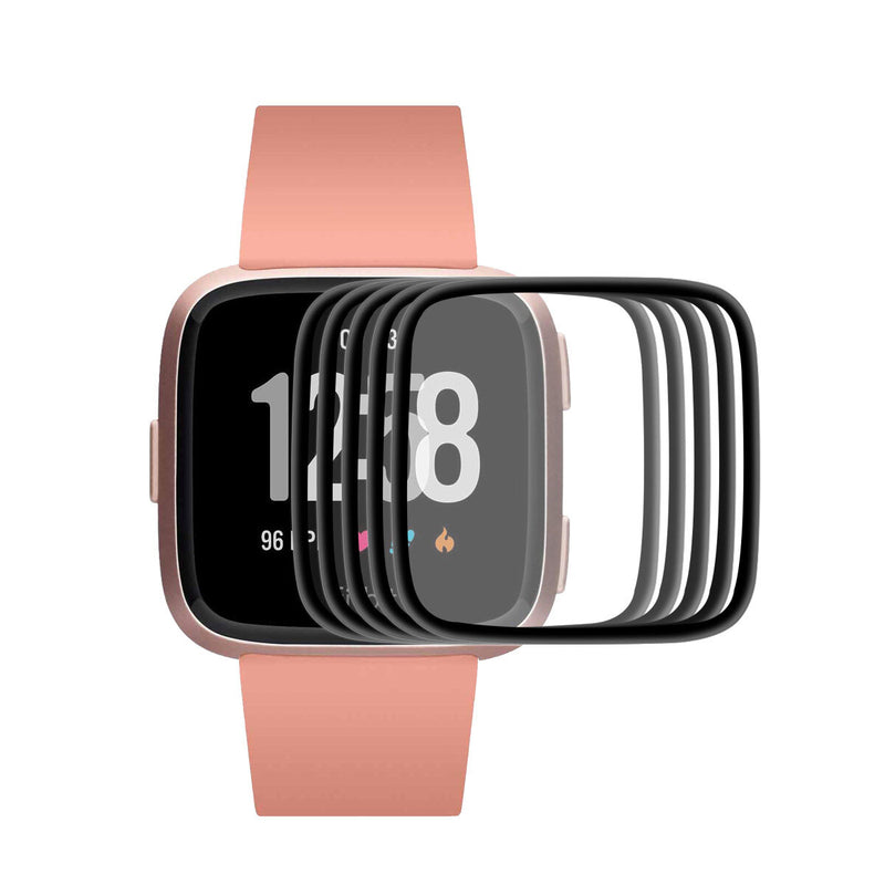 ENKAY 3D Curved PC Full Cover Screen Protector Watch Film for Fitbit Versa 3 Fitbit Sense Smart Watch