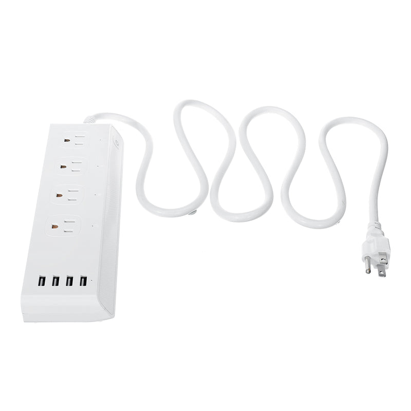 100-240V Smart WIFI Socket 4 US Plugs W/ 4 USB Ports Socket Switch Support Alexa/Echo/Google Home