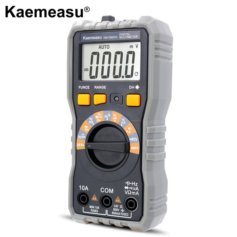 Kaemeasu KM-DM05C Pocket Miniature Digital Multimeter High Precision Automatic Range AC/DC Voltage Current Resistance Capacitance Frequency Continuity Diode Testing Essential Tool for Electricians and DIY Enthusiasts