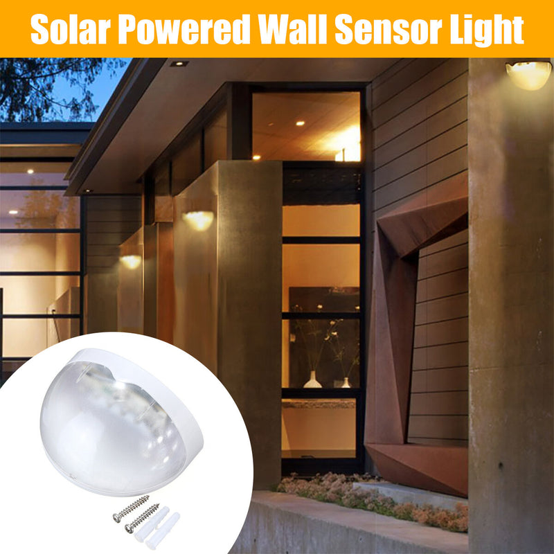 Solar Powered Wall Sensor Light Accent Lighting Waterproof 6 LED Practical Acent