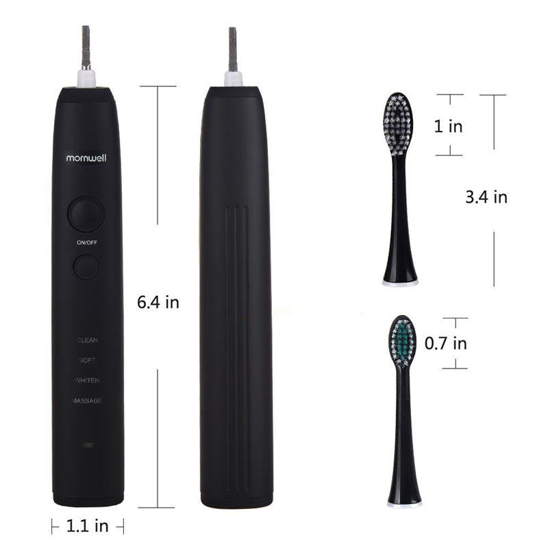 Mornwell D01B IPX7 Waterproof Power Rechargeable Sonic Electric Toothbrush with Smart Timer