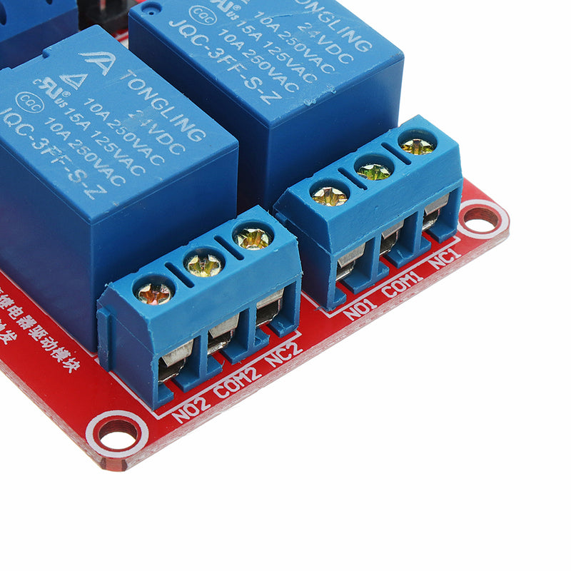 24V 2 Channel Level Trigger Optocoupler Relay Module Power Supply Module