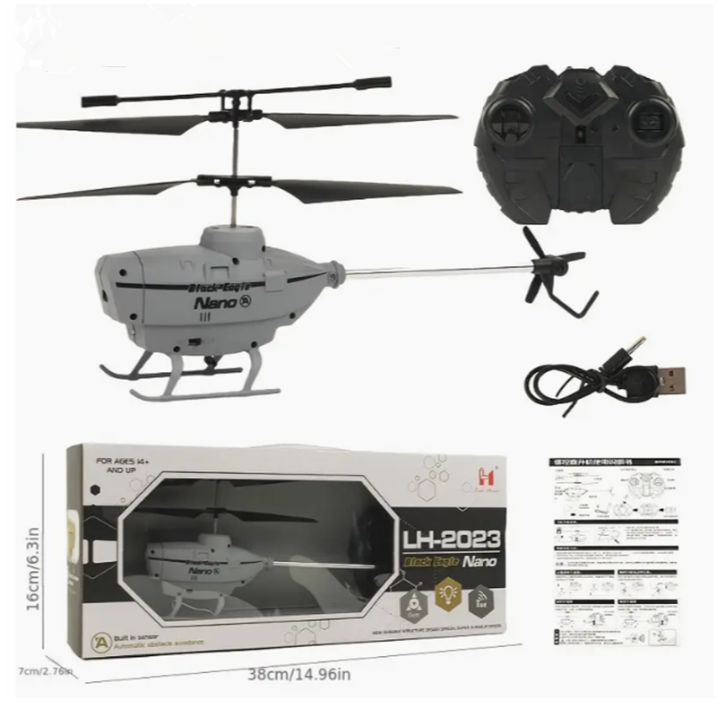 LH-2023 Black Eagle Nano 2.5CH 6-Axis Gyroscope Obstacle Avoidance Reconnaissance RC Helicopter RTF