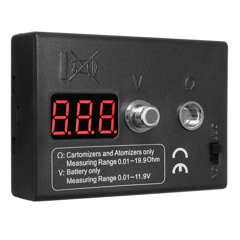 Electronic Atomizer DIY Tool Ohm Reader Meter Resistance Tester For RDA RBA