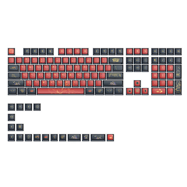 SKYLOONG 126 Keys JIUWEI PBT Jelly Keycaps Set GK7 Profile Custom Keycaps for 61/63/64/68/75/84/87/96/980/104/108 Mechanical Keyboards