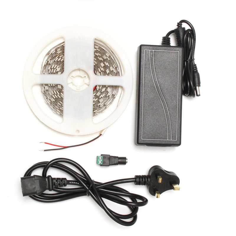 DC12V 5M Red:Blue 5:1 Non-waterproof SMD5050 Full Spectrum  LED Strip Grow Light + Power Supply