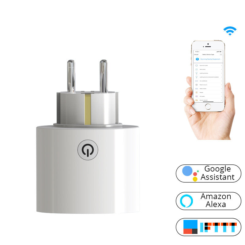 WiFi Smart Plug EU Standard Power Socket Smart Life/Tuya App Remote Control Work with Alexa Google Home No Hub Required