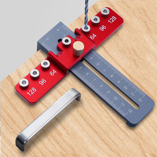 Woodworking Drilling Locator Drill Guide Punch Locator Template Ruler Adjustable For Cabinet Handles and Pulls Hole Punch Tools