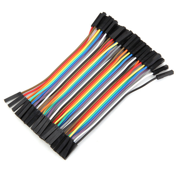 40pcs 10cm Female To Female Jumper Cable Dupont Wire