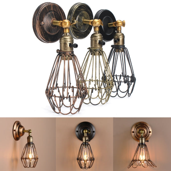 E27 Loft Metal Retro Vintage Rustic Sconce Wall Light Edison Lamp Bulb Fixture