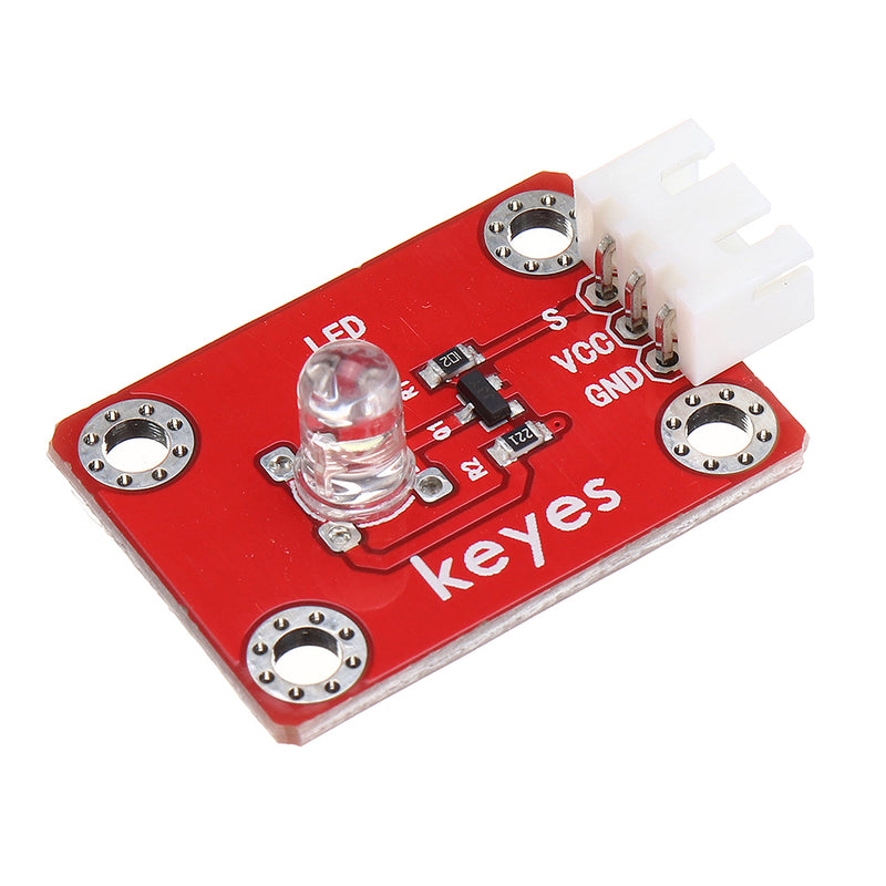 Keyes Brick LED White Light Module (Pad hole) Anti-reverse Plug White Terminal Digital Signal