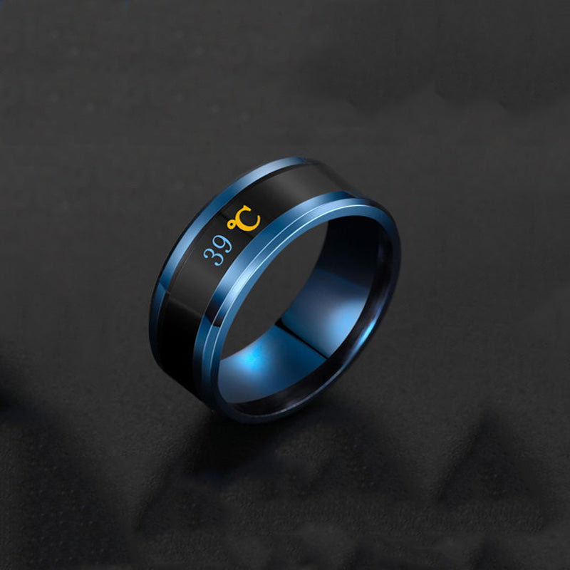 Bakeey Temperature Changing Color Sensing Literary Titanium Steel Tail Ring