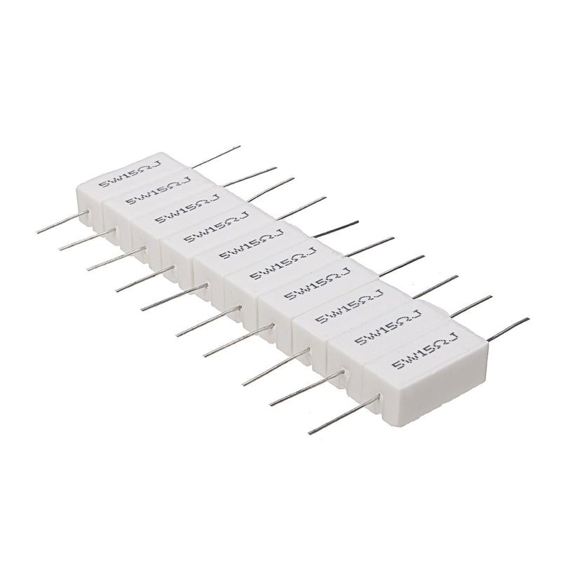 10pcs 5W 15 ohm 15R Ceramic Cement Resistor