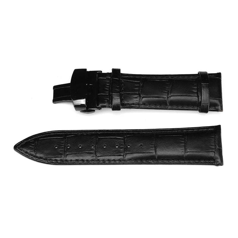 Bakeey 22-24mm Width Butterfly Buckle Genuine Leather Watch Band Strap Replacement