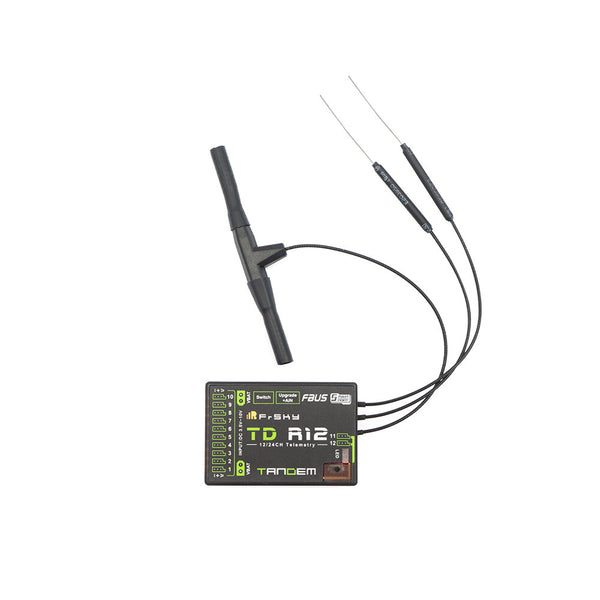 FrSky TD R12 2.4Ghz/900Mhz Dual Band 12CH Long Range Telemetry Triple Antenna RC Receiver for FPV RC Racer Drone