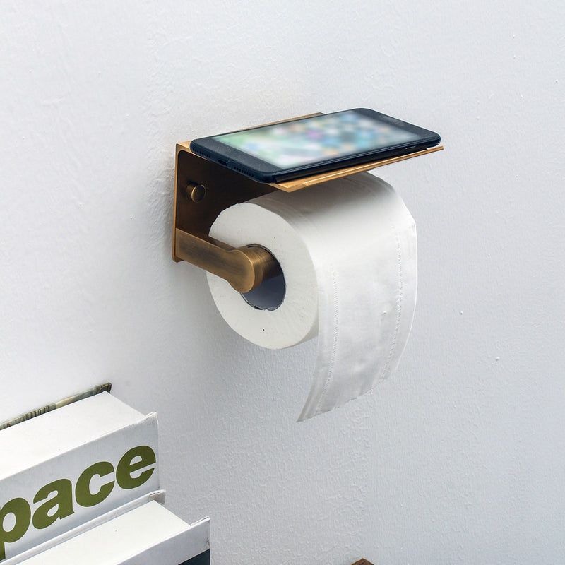 Wall Mounted Bathroom Toilet Roll Paper Shelf Holder Racks Toilet Roll Stand Phone