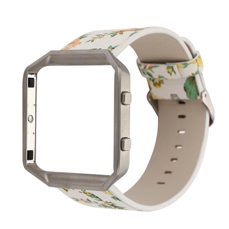 Kidston Floral PU Leather Strap Sport Band Loop With Frame For Fitbit Blaze Tracker