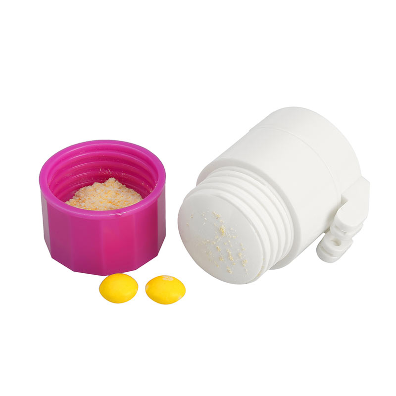 Honana HN-PB009 Portable Pill Case Cutter Crusher with 4 Layers - 3 in 1 Travel Medicine Box