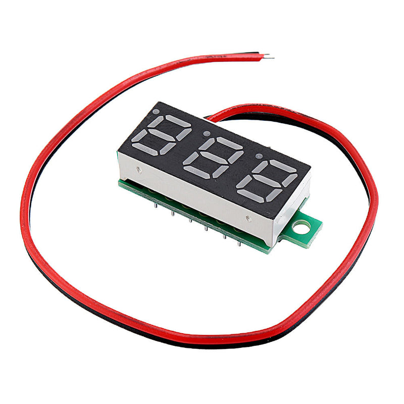 3pcs 0.28 Inch Two-wire 2.5-30V Digital Blue Display DC Voltmeter Adjustable Voltage Meter