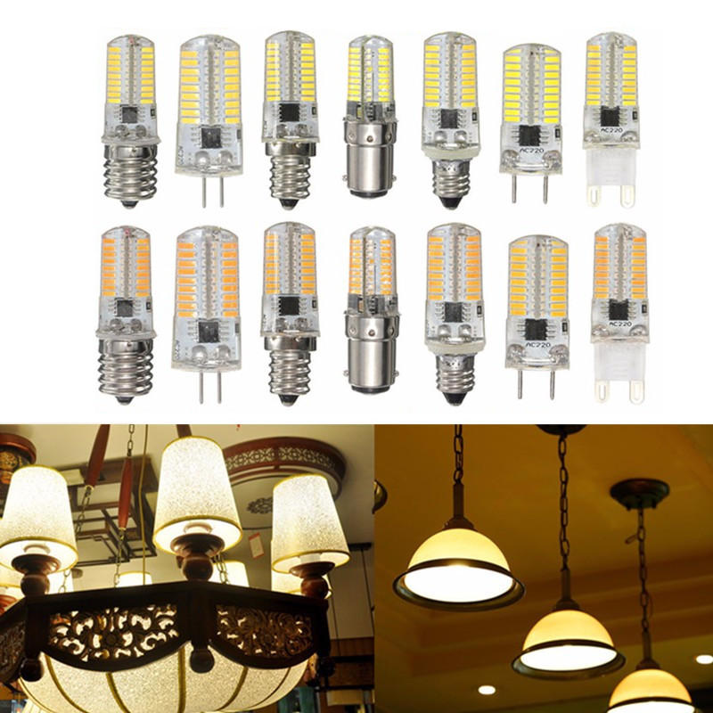 G4 G8 G9 E11 E12 E17 BA15D 3W Dimmable LED Light Bulb 4014SMD Silicone Lamp AC110V