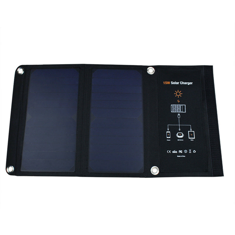 MOHOO 15w 2.5A 2 Port Solar Charger SLS-15 Comes with 2 Carabiner + Multifunctional Charging Cable