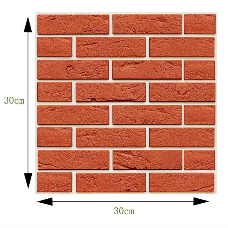 24Kind 3D Self adhesive Wallpaper PE Foam Wall Sticker Tile Brick Home Wall Decoration