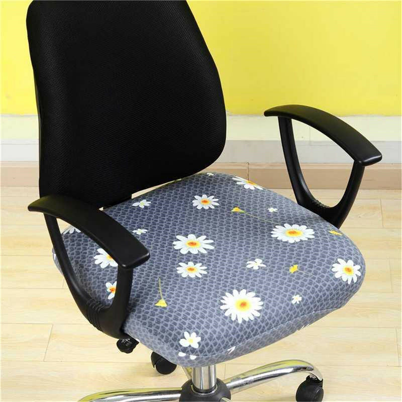 1 Pc Elastic Office Chair Seat Cover Computer Rotating Chair Seat Protector Stretch Armchair Slipcover Home Office Furniture Decoration