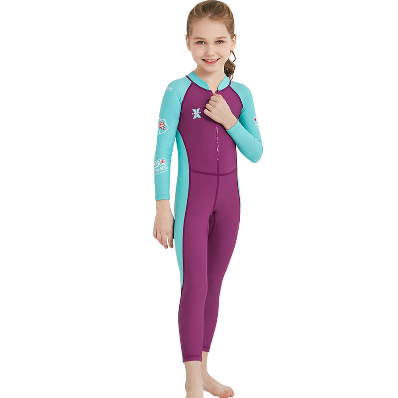 UPF50+ UV-Proof Children Full Body Wetsuits Kids Swimwears Diving Suits For Boys Girls Surfing Water Sports