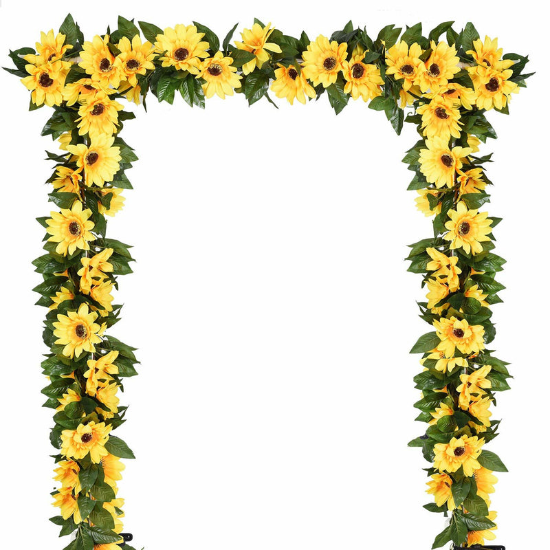 2PCS Artifical Sunflower Garland Flower Vine Wedding Floral Arch Decor Silk For Wedding Party Decoration