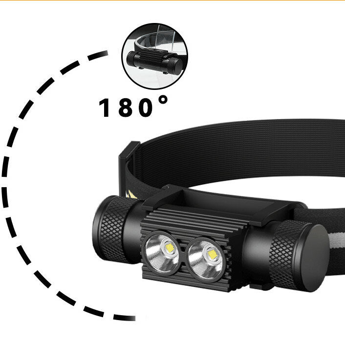 SEEKNITE H02A Dual SST40 LED 2200lm Ultrabright Headlamp USB Rechargeable 18650 Head Light Bike Headlight Seachlight